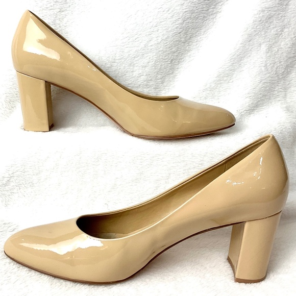 Vaneli Tilden Ecru Patent Leather Nude Colored Comfort Pumps Size 9.5M - Picture 2 of 14